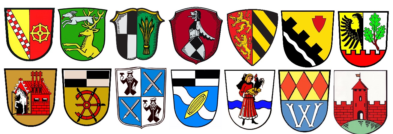 Wappen Kommunen im Landkreis Fürth